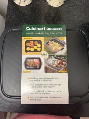 Cuisinart Outdoors 4-in-1 Prep & Serve Tub - Black